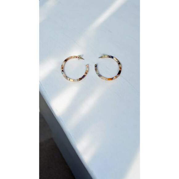 Multicolor Large Acrylic Hoops - Picture 4 of 4